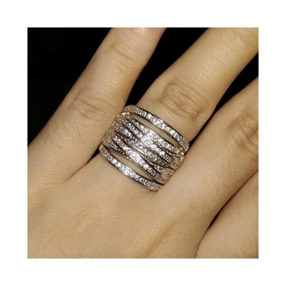 female engagement bride love ring US Size 6-12