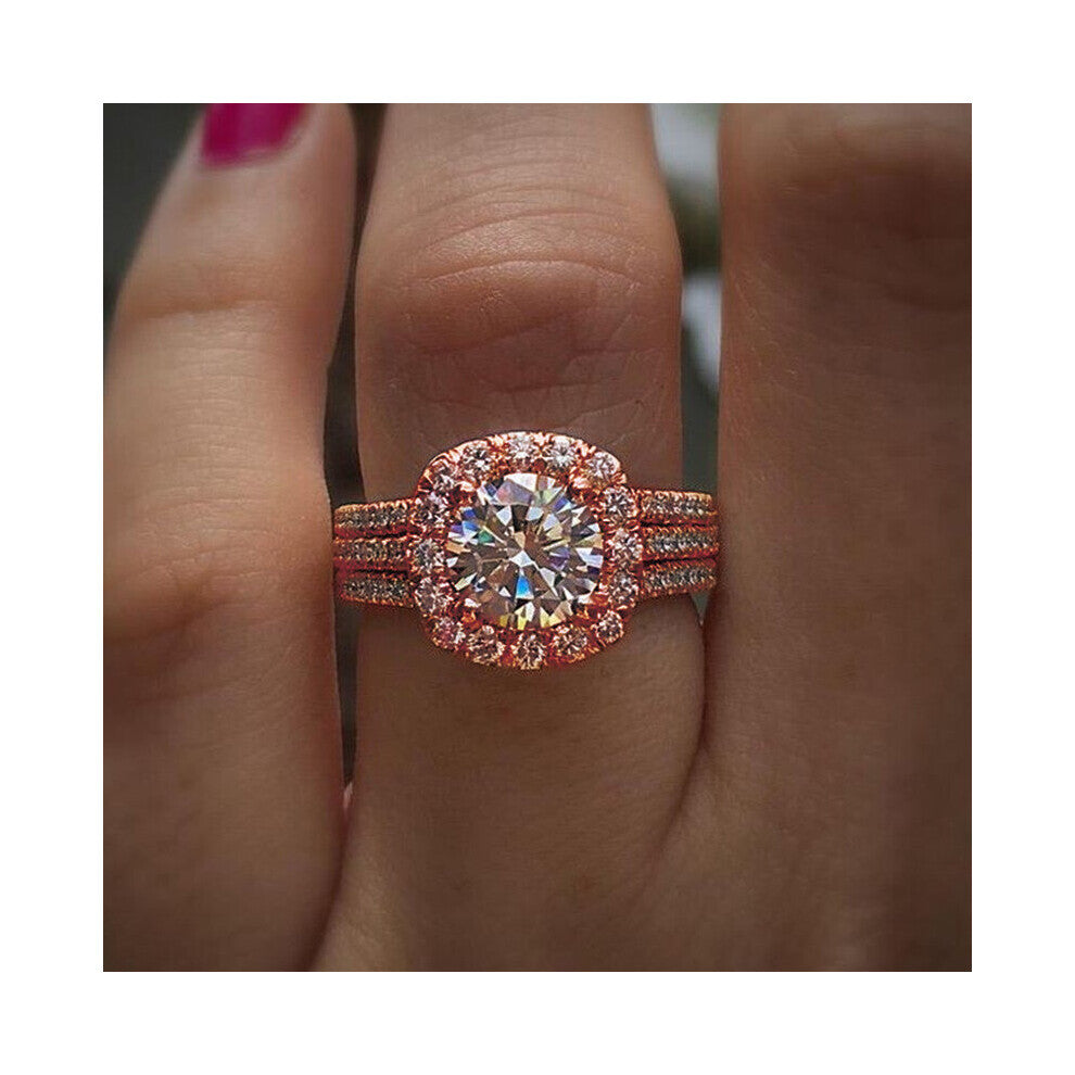 Silver Engagement Wedding Rings for Women Cushion Shaped Hot Female Ring Jewelry