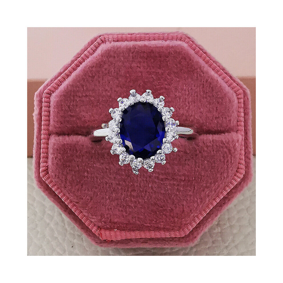 Yellow Silver Engagement Wedding Ring Set of For Women Female Party Lady Gift Jewelry Set Z24