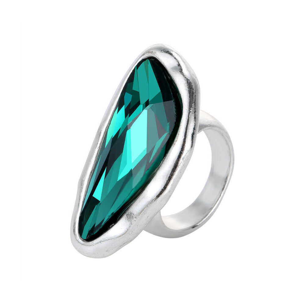 Anslow Jewelry Irregular Crystal Wedding Engagement Rings For Women Lady Love Couple Mothers' Accessories