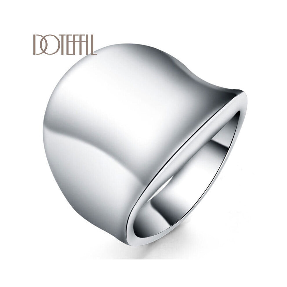 925 Sterling Silver Man Thumb Board Ring For Women Wedding Engagement Party Gift Charm Jewelry