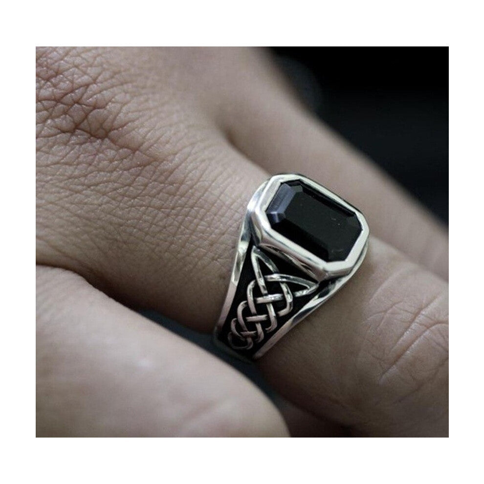 Men's Vintage Mayan Civilization Totem Gemstones Rings Punk Party Engagement Wedding Banquet Personality High