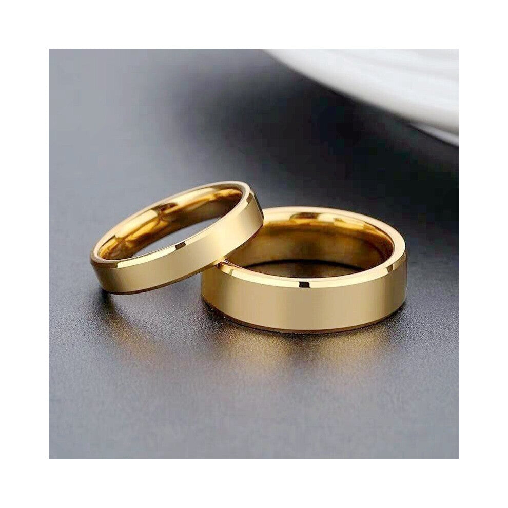Smooth Stainless Steel Couple Rings colour 4MM 6MM Women Men Wedding Jewelry Engagement