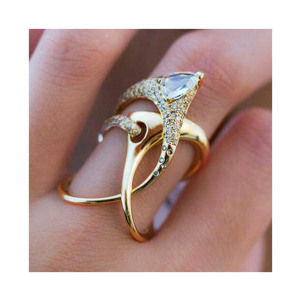 Irregular Magical Witch Ring Accessories Gadget Golden Twist Winding Women Jewelry Personality Rings