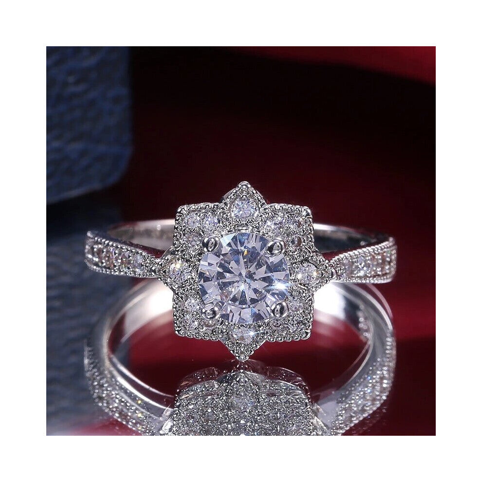 Big Pink Stone Ring Charm Jewelry Women CZ Wedding s Promise Engagement Ladies Accessories Z4K146