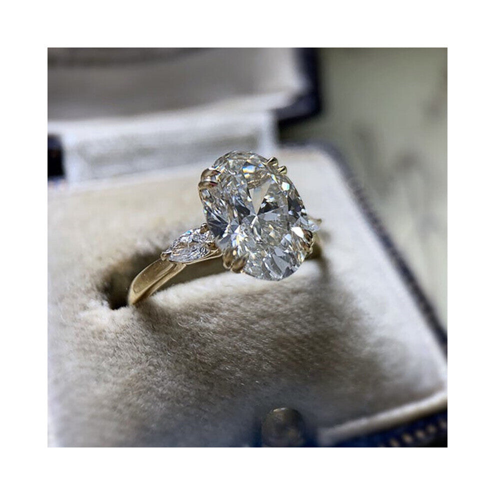 Oval Cubic Zirconia Wedding Bands Women's Ring Engagement Rings Bright Jewelry