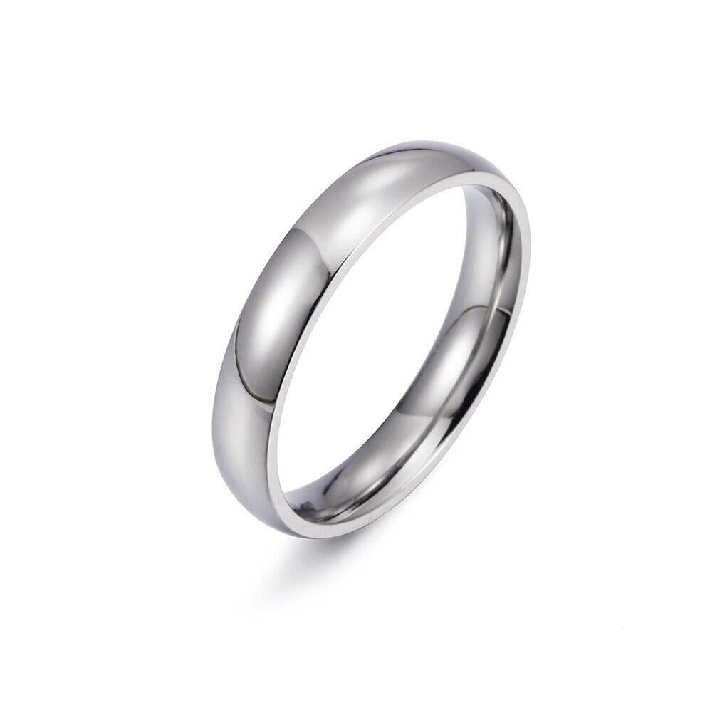 Smooth Plain Ring Classic Rings for Women Men Wedding Couple Lovers' Engagement Jewelry