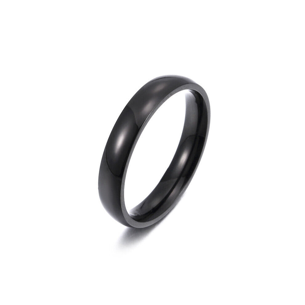 Smooth Plain Ring Classic Rings for Women Men Wedding Couple Lovers' Engagement Jewelry