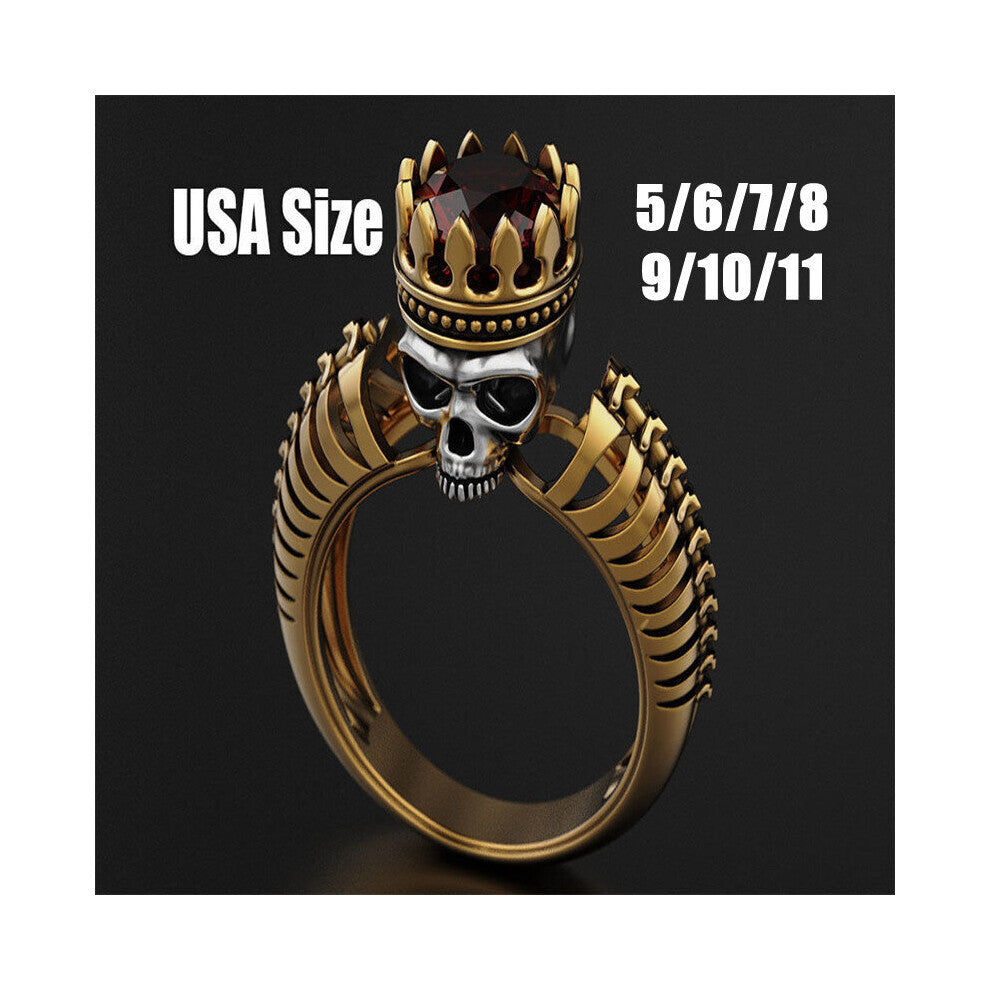 Fashionable income skull jewelry hip hop ring men and women skull lover girl engagement ring
