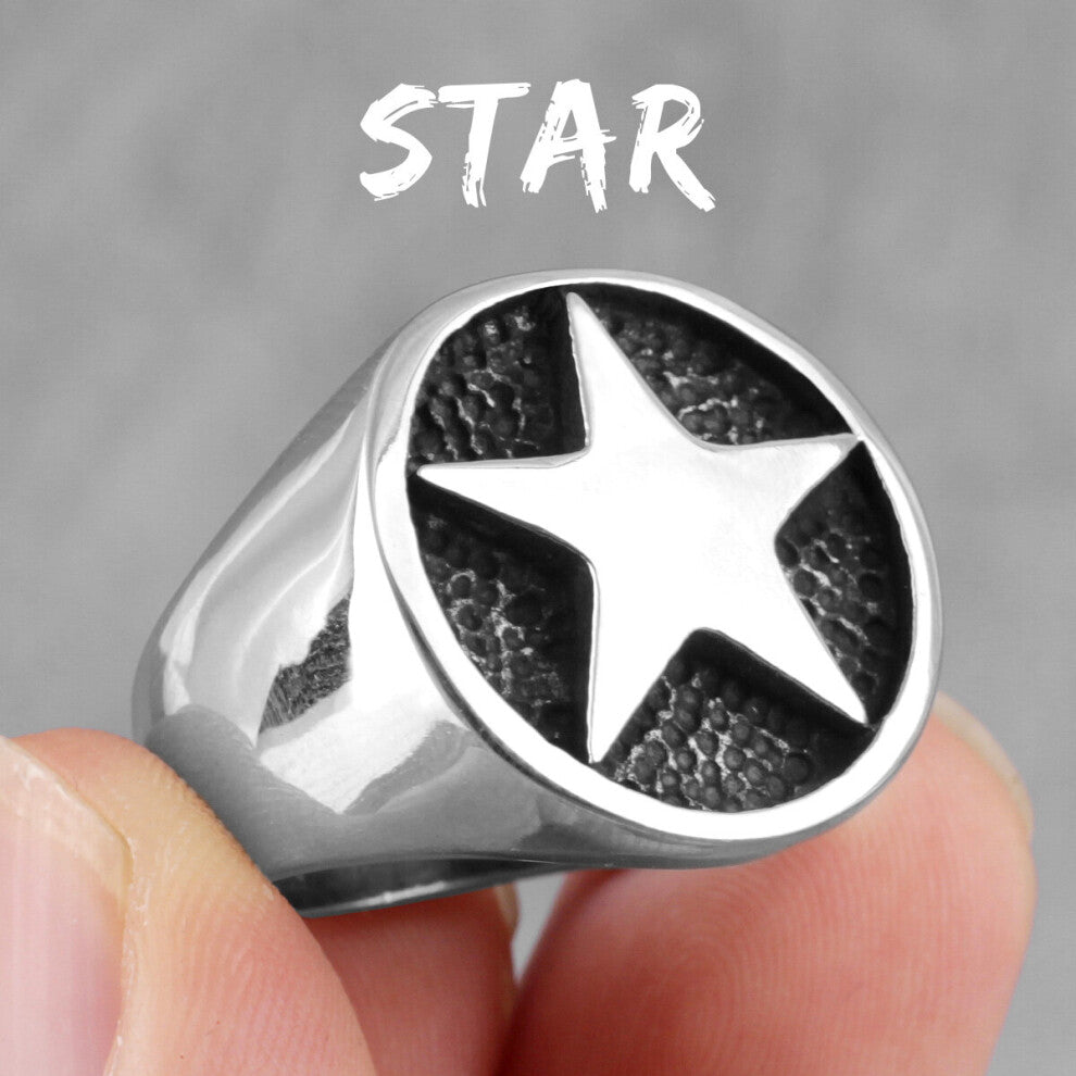 F Word Rapper Punk Retro Stainless Steel Mens Rings Hip Hop Stylish for Boyfriend Biker Jewelry Creativity Gift