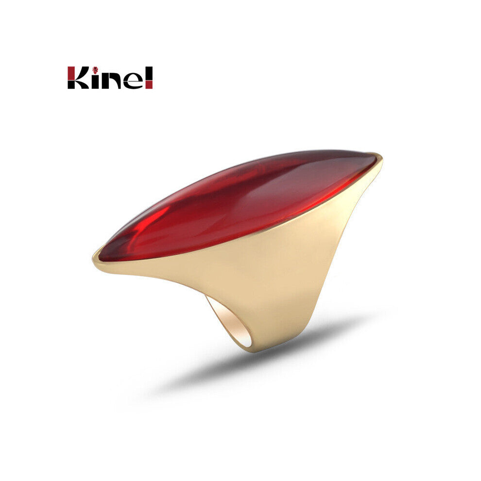 Kinel Stone Big Ring For Women Engagement Party Rings Jewelry Gift