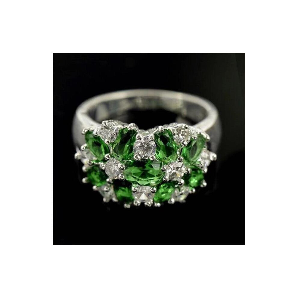 Female Pink Crystal Stone Ring Charm upscale Thin Wedding Rings For Women Dainty Bride Flower Zircon Engagement Ring