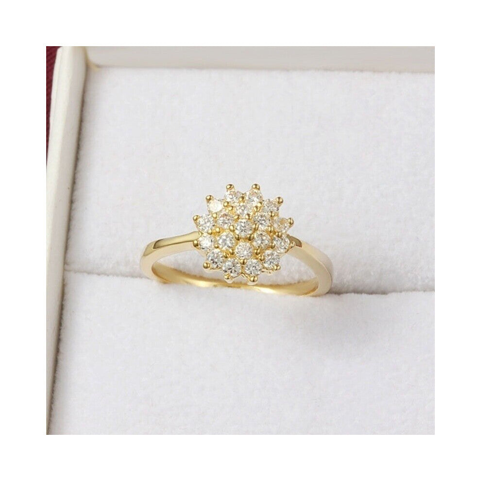 14K Yellow 1.5 Carats Diamond Ring for Women Engagement Bizuteria Anillos Gemstone 14K and Diamond Wedding Ring