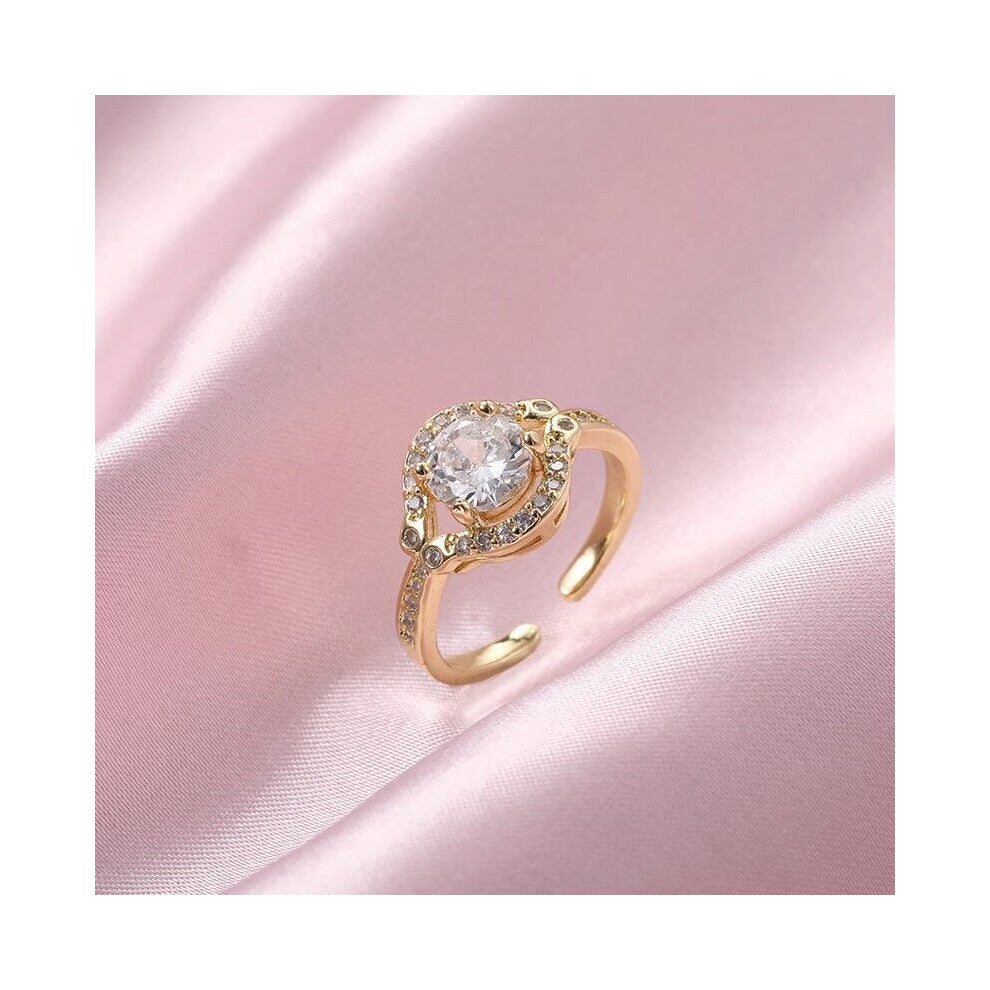 Adjustable Size Stainless Steel Rings For Women Engagement Wedding Woman Ring Jewelry Accessories