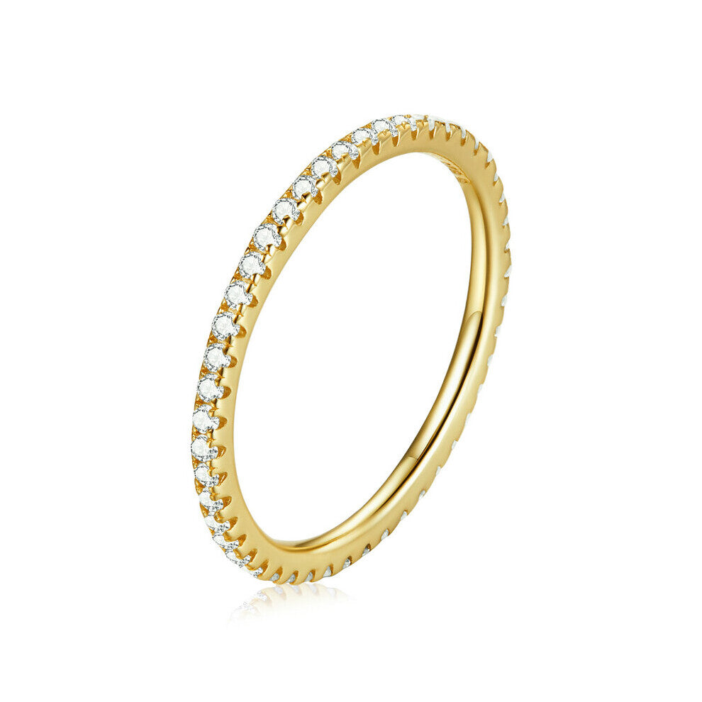 100% 925 Sterling Silver Geometric Round Single Stackable Finger Rings For Women Engagement Jewelry CQR066