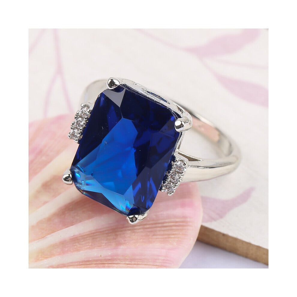 Big Stone Ring Charm Jewelry Women CZ Wedding s Promise Engagement Ladies Accessories Z4K146