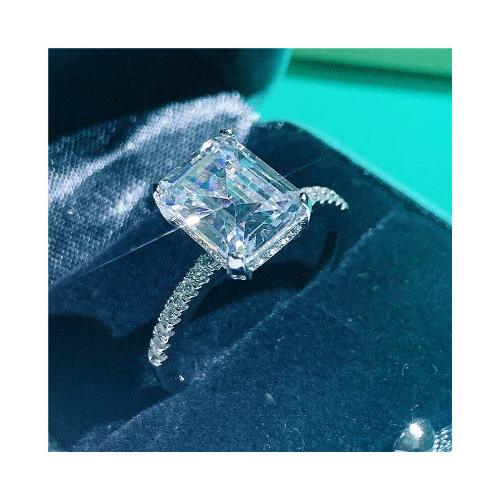 50 Styles Zircon Promise ring Real Filled Cz Stone Statement Party Wedding Band Rings for women Engagement Jewelry