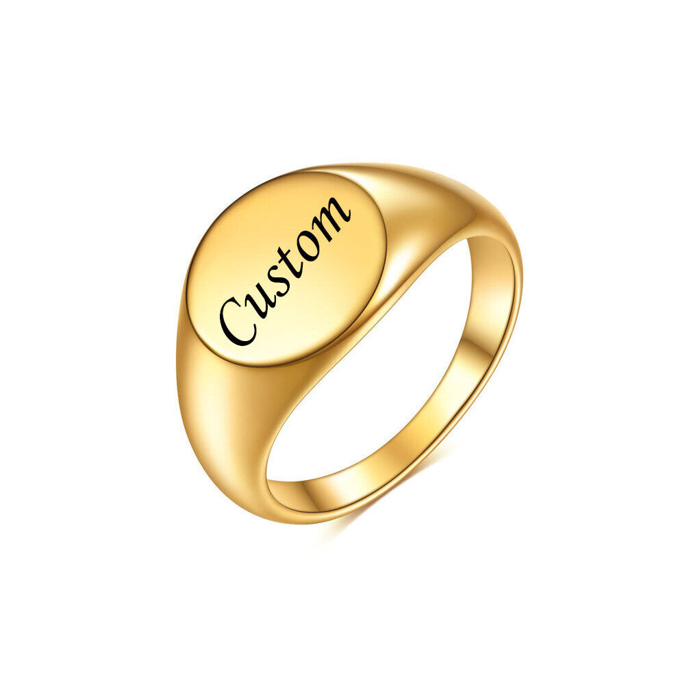 Name Heart Rings for Women Men Personalized Engagement Jewelry Stainless Steel Ring Lover Marry Wedding Gift