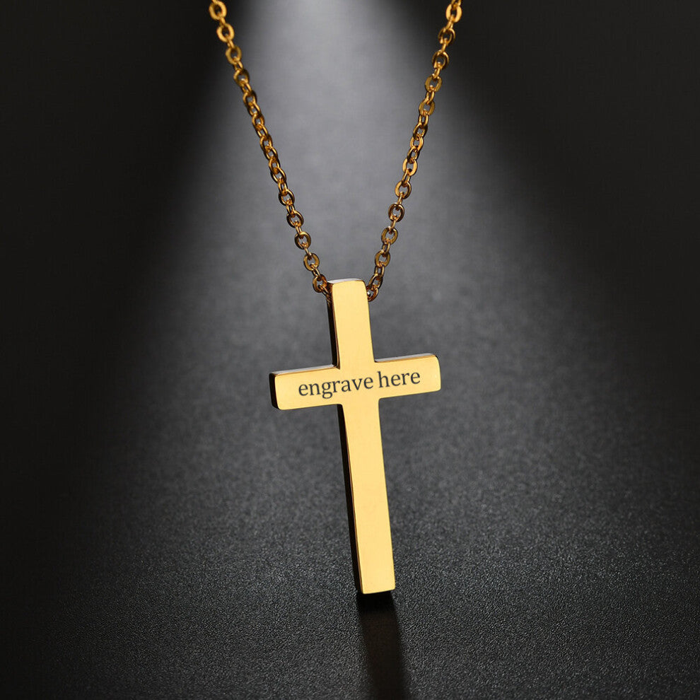 Atoztide Name Necklaces Zircon Cross Personalized Stainless Steel Pendantr for Women?Jewelry Christmas Gift