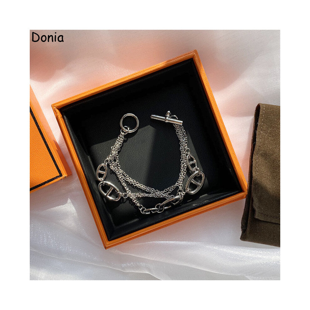 Donia jewelry European and American creative glossy pig nose opening bracelet palace jewelry bracelet