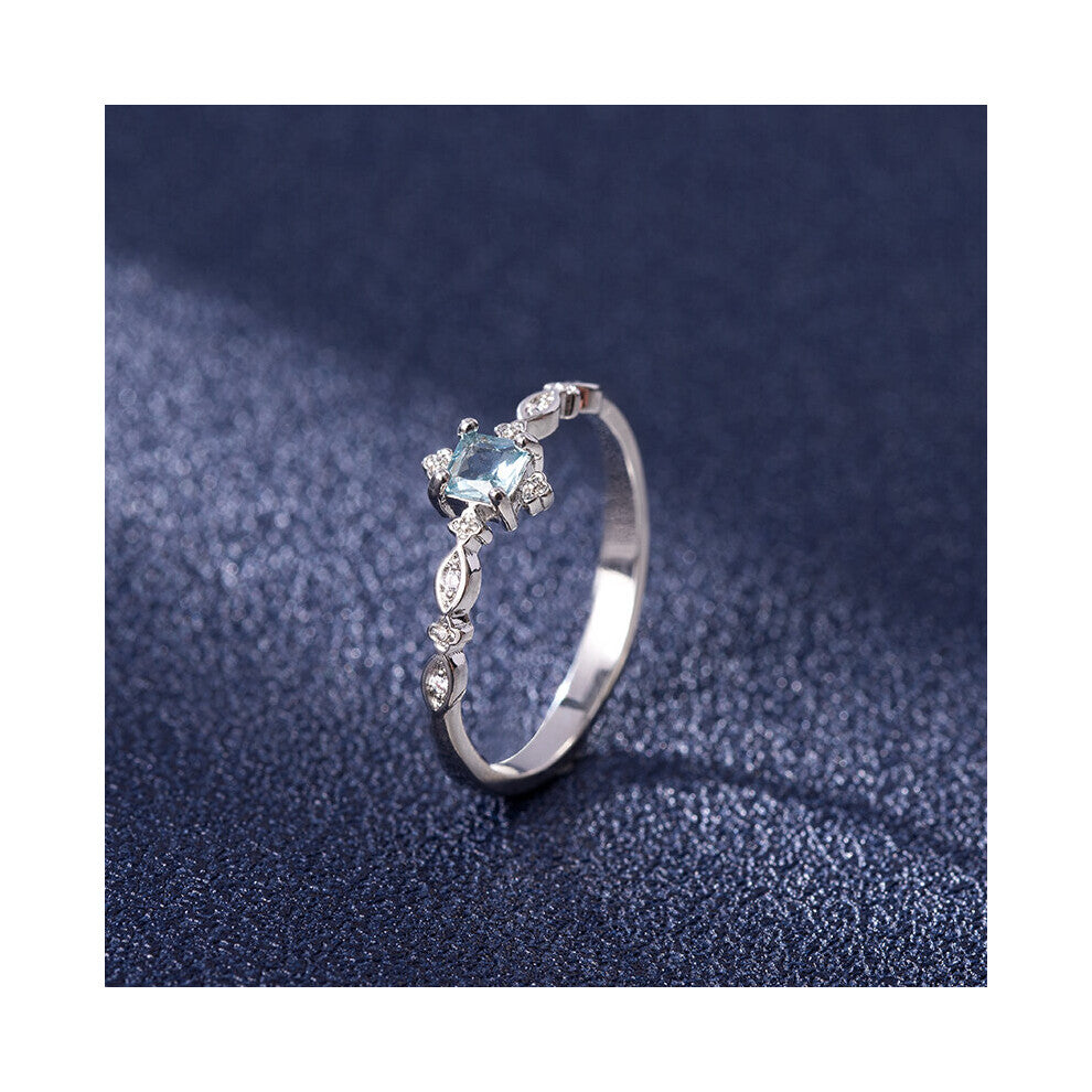 925 Silver Jewelry Rings with Zircon Gemstone Finger Ring for Women Wedding Engagement Promise Party