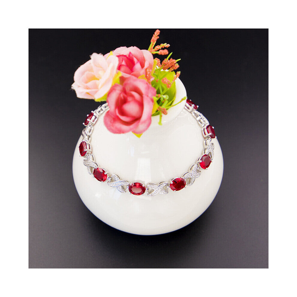 Cellacity 14 colors choice Silver 925 Jewelry Gemstones Bracelet for Women Geometry Engagement Party Jewelry