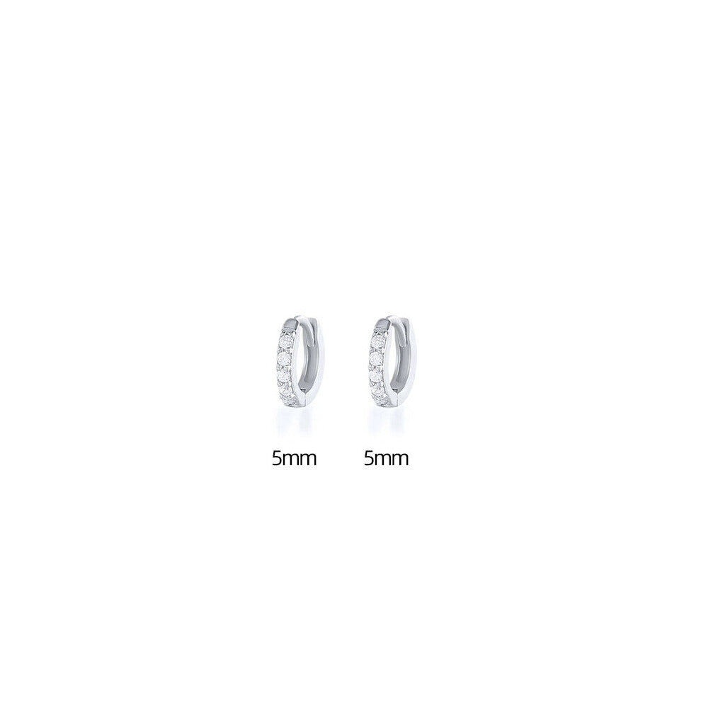 925 Silver Hoop Earrings Tiny Cartilage Earrings Piercing Accessory Small Female Hoops For Men
