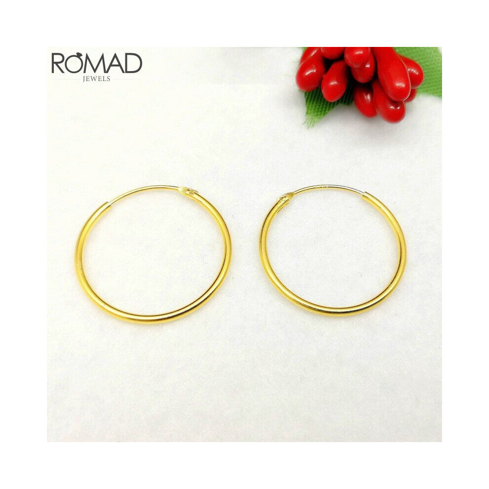 (White, Silver Plated) ROMAD 925 Sterling Silver Earrings For Women-Men Small Hoop Earrings Ear Bone aros Tiny Ear Nose Ring Girl aretes ear hoops R5