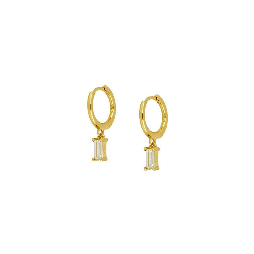 CANNER Pendientes Y2K Earrings For Women White-Black-Green-Purple Cz Crystal Earring Hoops Jewelry Joyero Gift