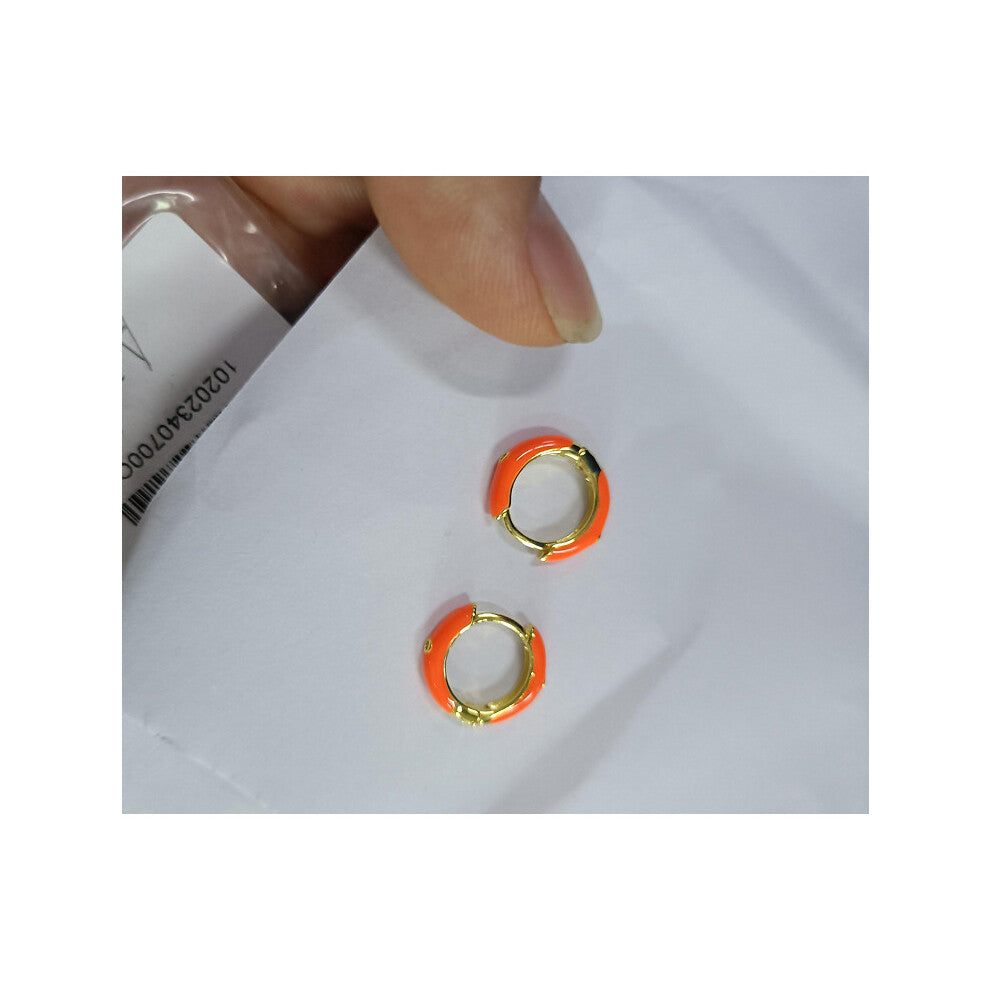 20 Round Silver Hoops Earrings Women Purple Green Pink Piercing Earrings Fine Jewelry Pendientes