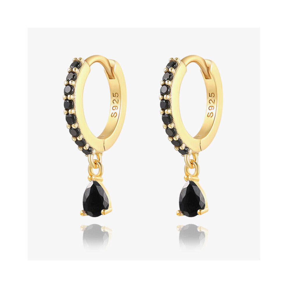 Purple Green Zircon Earrings For Women 925 Sterling Silver Earrings Hoops Pendientes Jewelry