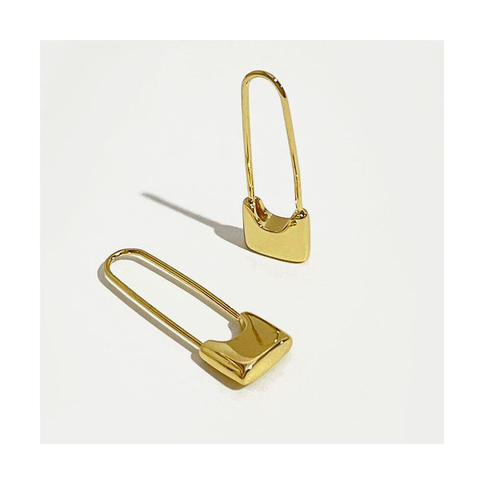 Peri'sBox Unique Colour Lock Hoop Earrings for Women Small Safety Pin Earrings Hoops Minimal Jewelry