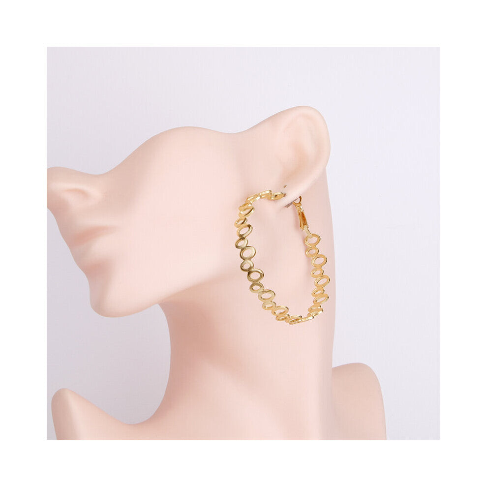 Round Big Hoop Earring for Women Shape Nice Creativity Ladies Party Ear ring Zinc Alloy Hoops