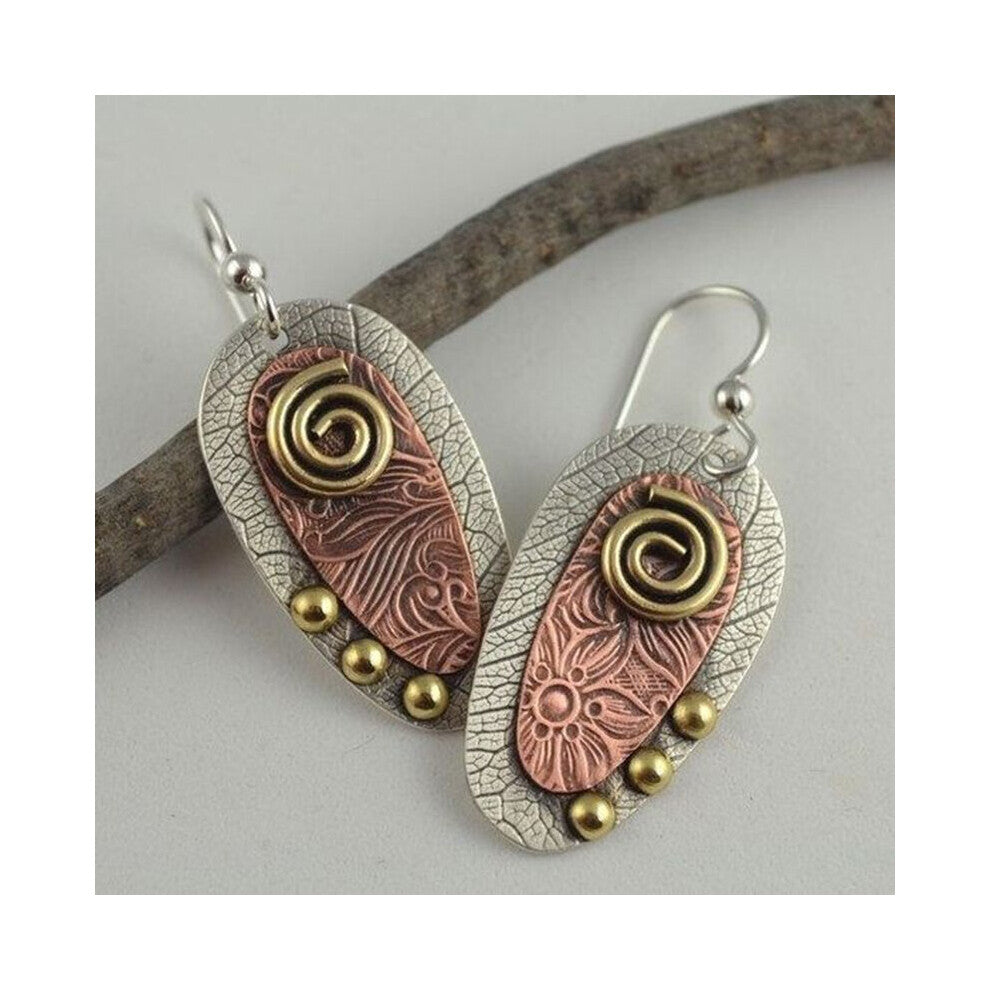 Bohemian Earrings For Women Flower Leaf Grain Creative Lady Dangle Vintage Earings Jewelry Gift