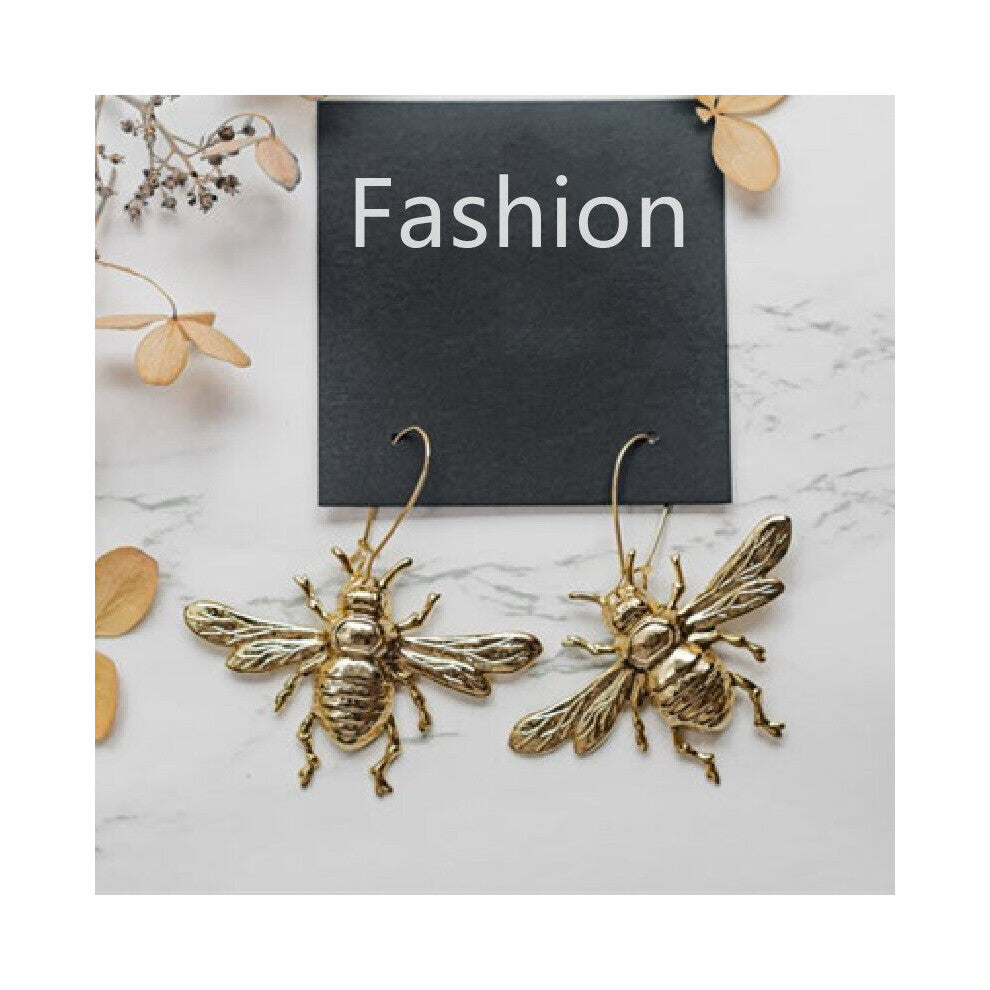 Goth Bumblebee Hoops Water Crystal Earring Dangle Drop Teardrop Witch Creative Gothic Punk Grunge Jewellery Women Gift