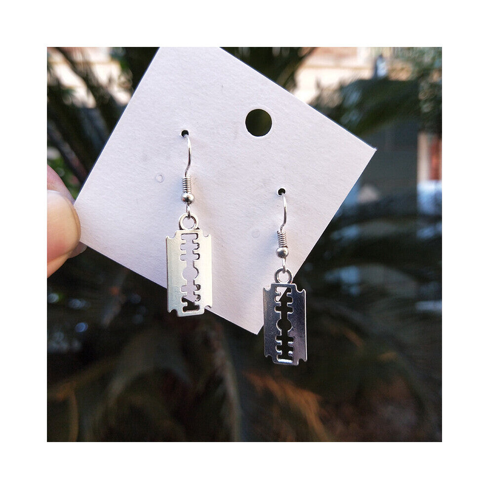 Creative Funny Ancient Silver Handcuffs Blade Gun Drop Earrings For Women Punk Metal Style Pop Gothic Jewelry