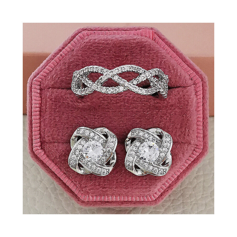 2pcs Pack Real silver bride Jewelry Engagement Wedding Bridal ForLove For Brides Ring African J7080