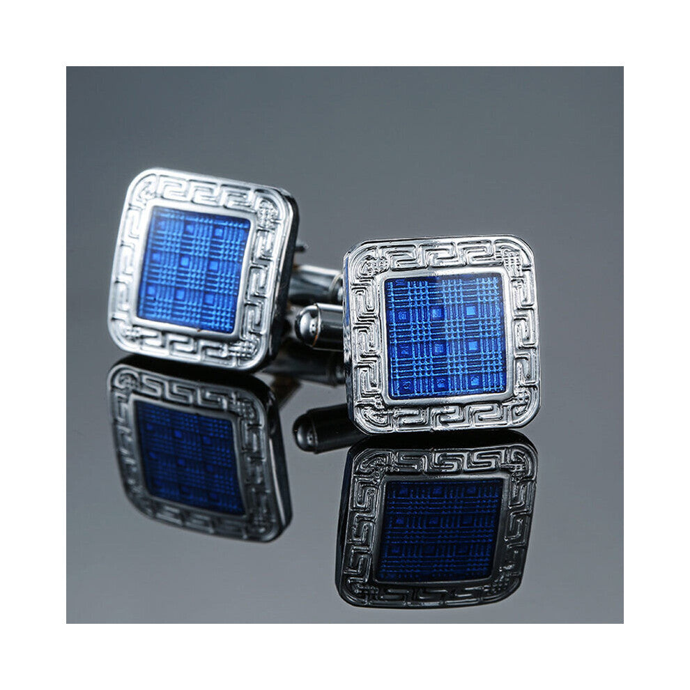 Men's French shirts cufflinks environmental protection enamel baking polishing crystal pattern cufflinks