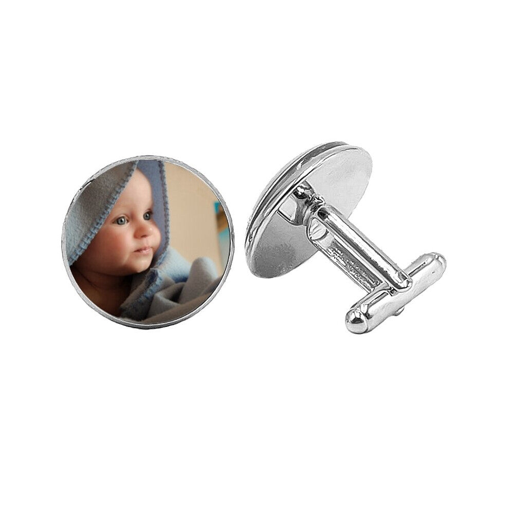 Personalized Photo Men's Cufflinks Baby's Cufflinks Photo Dad Mom Grandparents' Parents Love A Gift Jewel