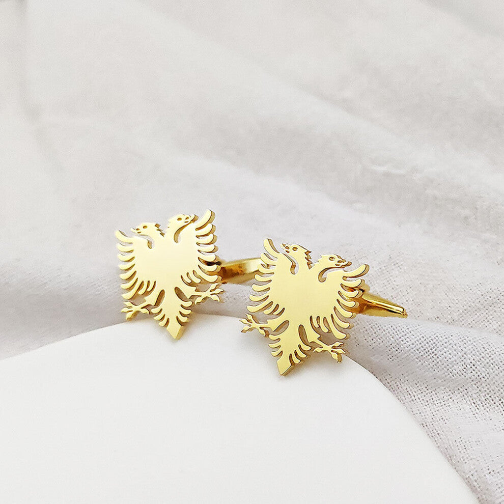 Albanian Eagle Cufflinks for Men Personalise 1 Pair Animal French Shirt Cuffs Mens Suit Accessories
