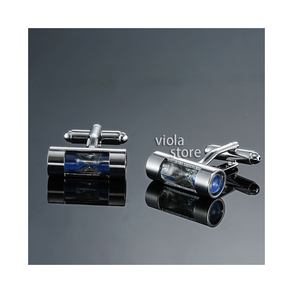 Retro Jewel Inlaid Crown Hourglass Stainless Cufflinks Men Wedding Cuffs Sleeve Vintage Accessory Nice Gift