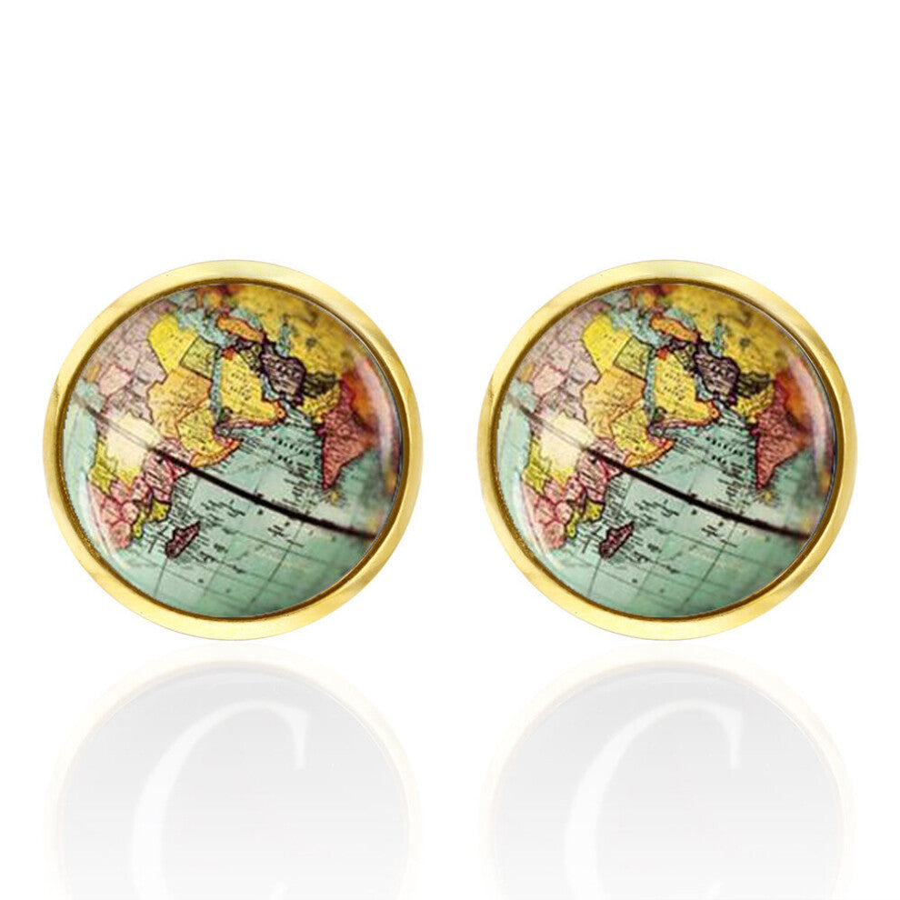 Shirts Cuff links for mens Christmas Santa Claus Wedding Cufflinks Movie Magic-Gold Leaf-Crown Cuff Button