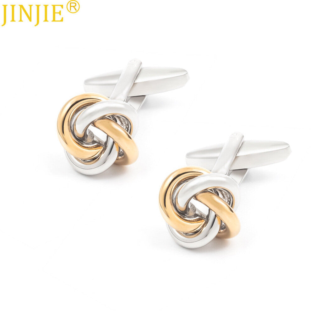 French shirt cufflinks and two-color twist winding metal cufflinks spherical cufflinks