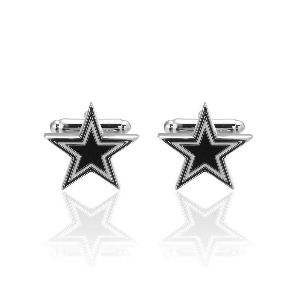 C-MAN Jewelry Five-pointed star Cufflinks for Mens High Enamel Animal Cufflink mosaic Crystal Newest