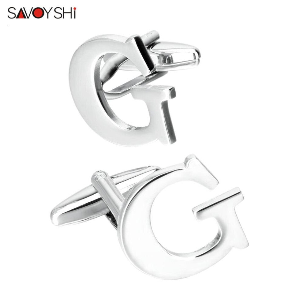 26 Letters Cufflinks For Mens High Cufflinks Jewelry Shirt Accessories Wedding Gift Gemelos