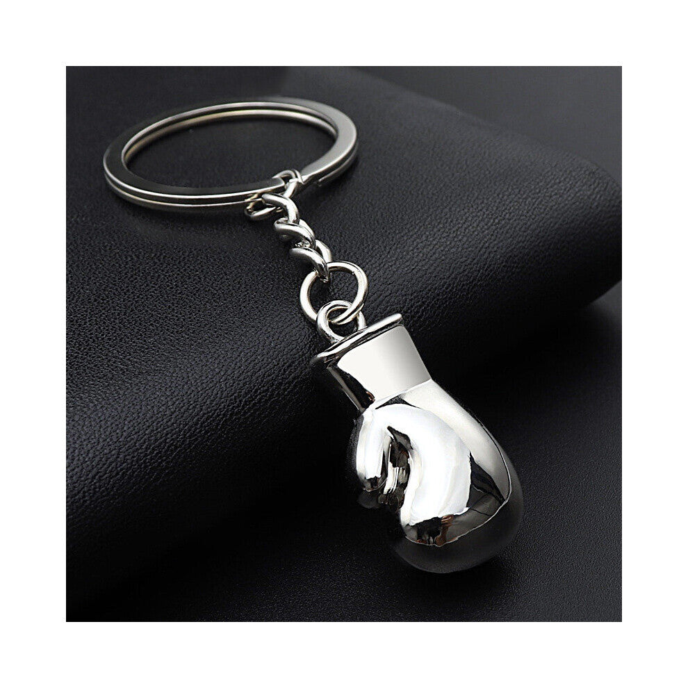Men Boxing Gloves Pendant Keychain 3D Metal Boxer Movement Fighting Jewelry Men's Car Keyring Club Match Gift Souvenir