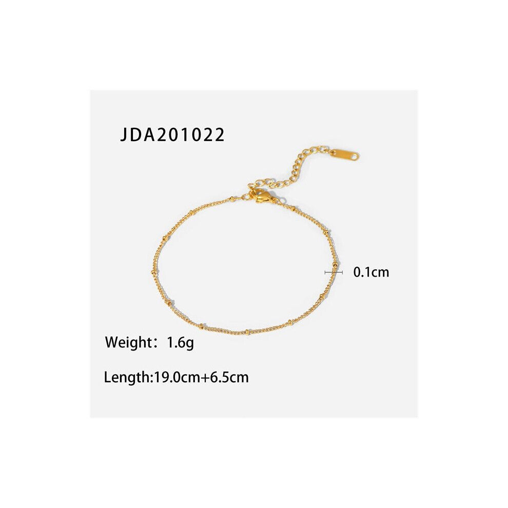 Youthway 18 K Anklet Classic Ball Chain for Women Stainless Steel Jewelry Summer Chain Anklet for Women Girl