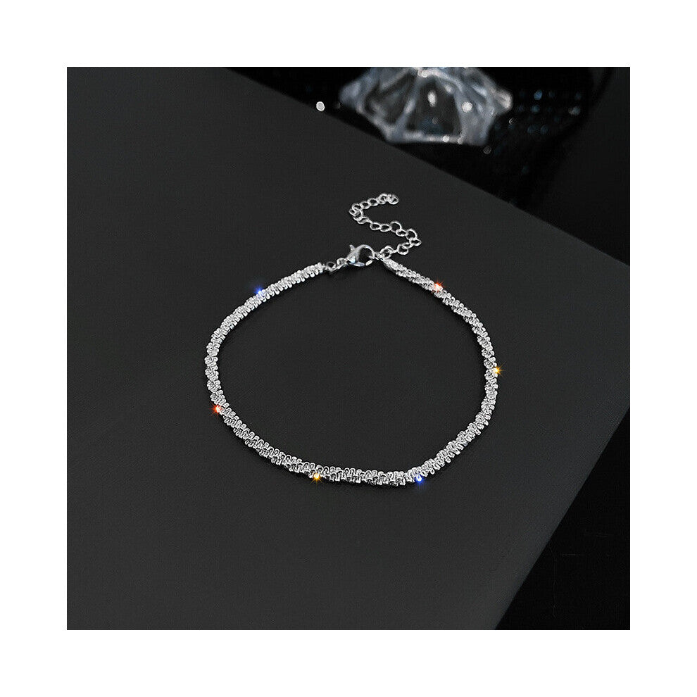 Sparkling Sparkling Temperament Jewelry Set for Women Engagement Wedding Necklace Bracelet Ring Charm Jewelry