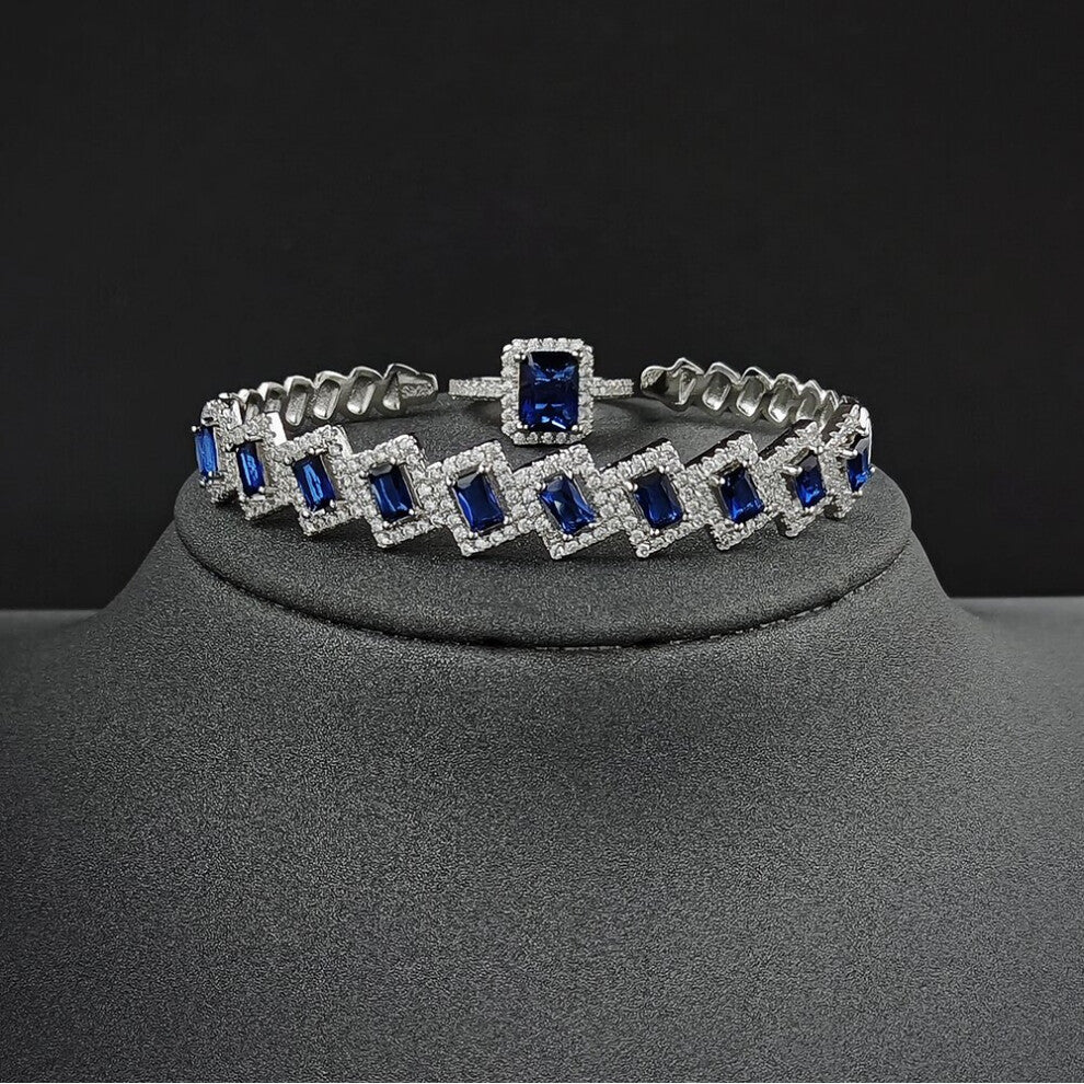 2pcs Pack silver bride jewelry set for Engagement Wedding Bridal Jewelry for brides christmas anniversary J7095