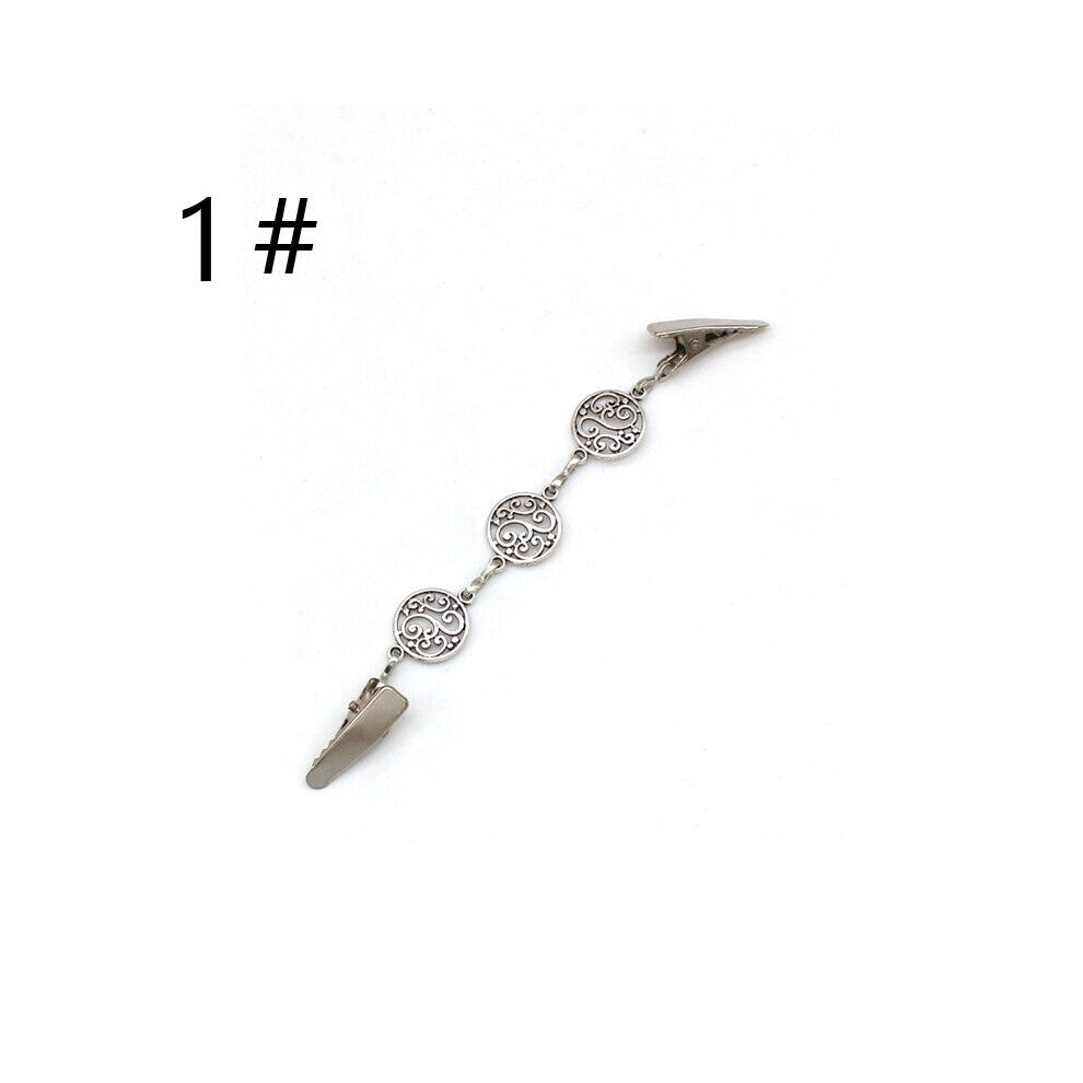 1PC Vintage Flower Sweater Cardigan Clips Shawl Duck Clip Buckles Clothes Decor Beaded Pearl Pin Brooch Metal Buckle Gift